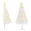 vidaXL Corner Artificial Pre-lit Christmas Tree White 240 cm PVC
