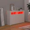vidaXL Sideboard with LED Lights White 115.5x30x75 cm