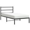 vidaXL Metal Bed Frame without Mattress with Headboard Black 107x203cm
