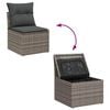 vidaXL Garden Sofa Set 9 pcs Grey