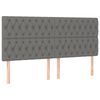 vidaXL Headboard Dark Grey 200x7x118/128 cm Fabric