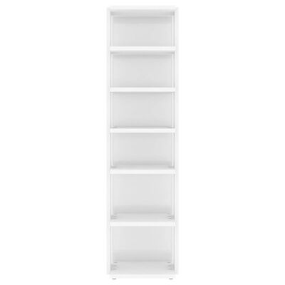 vidaXL Shoe Cabinet High Gloss White 27.5x27x102 cm Engineered Wood