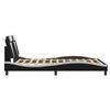 vidaXL Bed Frame "Viana" with LED without Mattress Black and White 137x190 cm
