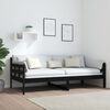 vidaXL Day Bed without Mattress Black Solid Wood Pine 90x190 cm Single