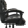 vidaXL Gaming Chair with Footrest Black and Camouflage Faux Leather
