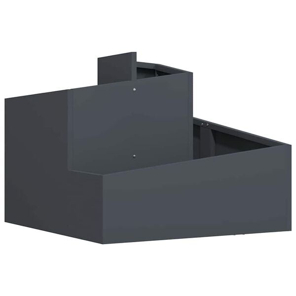 vidaXL Garden Planter Anthracite 60 x 60 x 50 cm Cold-rolled Steel