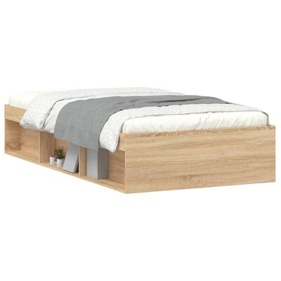vidaXL Bed Frame Sonoma Oak 90x190 cm Single