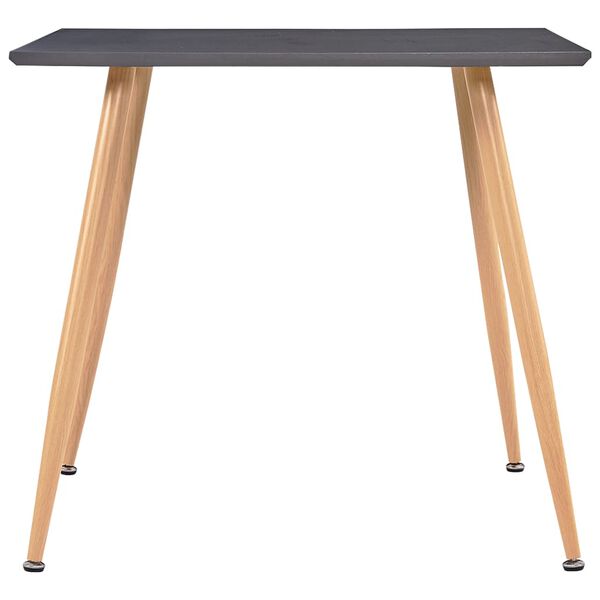 vidaXL Dining Table Grey and Oak 80.5x80.5x73 cm MDF