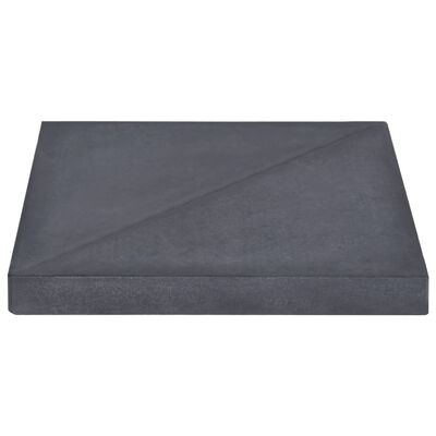 vidaXL Umbrella Weight Plate Black Granite Square 15 kg