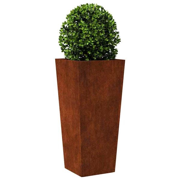 vidaXL Garden Planters 2 pcs 35x35x75 cm Weathering Steel