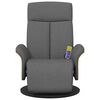 vidaXL Massage Recliner Chair with Footrest Dark Grey Fabric
