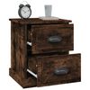 vidaXL Bedside Cabinets 2 pcs Smoked Oak 39x39x47.5 cm Engineered Wood