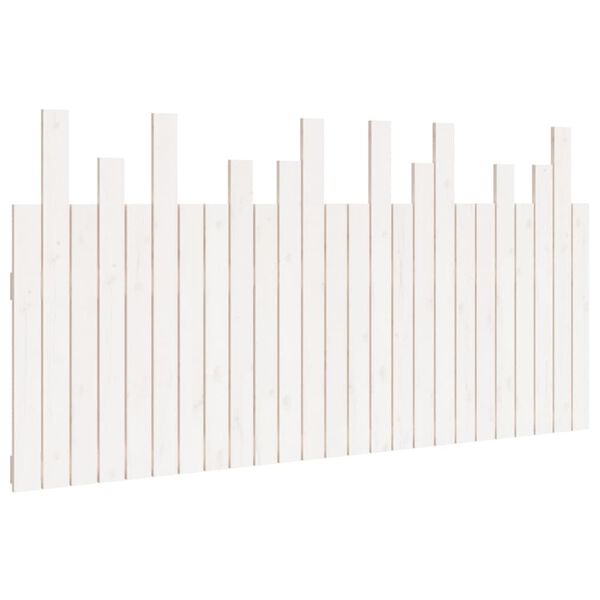 vidaXL Wall Headboard White 159.5x3x80 cm Solid Wood Pine