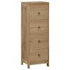 vidaXL Chest of Drawers 30x30x90 cm Solid Wood Teak
