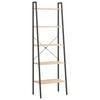 vidaXL 5-Tier Standing Shelf Light Brown and Black 56x35x174 cm
