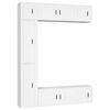 vidaXL 7 Piece TV Cabinet Set White Engineered Wood