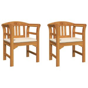 vidaXL Rose Chair 68.5 x 46 x 82.5 cm Solid Acacia Wood Cream White