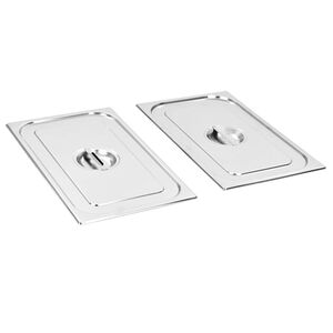 vidaXL Lids for GN 1/3 Pan 4 pcs Stainless Steel