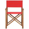 vidaXL Director's Chair Solid Teak Wood Red