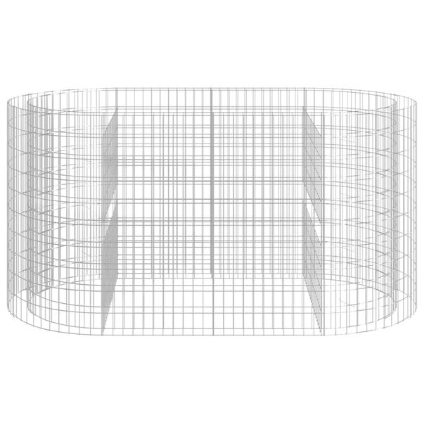 vidaXL Gabion Raised Bed Galvanised Iron 200x100x100 cm