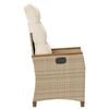 vidaXL Reclining Garden Chair Beige and Cream 64 x 57.5 x 112 cm