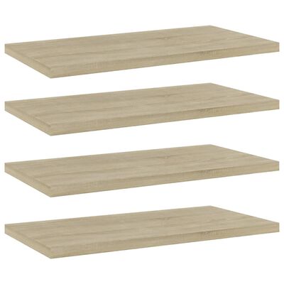 vidaXL Bookshelf Boards 4 pcs Sonoma Oak 40x20x1.5 cm Engineered Wood