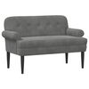 vidaXL Loveseat with Button Tufted Dark Grey 120 x 66 x 78 cm Velvet