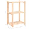 vidaXL 3-Tier Storage Rack 60x38x90 cm Solid Pinewood 150 kg
