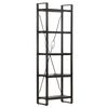 vidaXL 5-Tier Bookcase Black 60x30x180 cm Solid Mango Wood