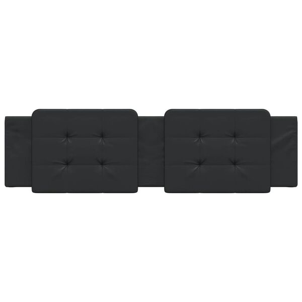 vidaXL Headboard Cushion "Zadar" Black 180 cm Faux Leather