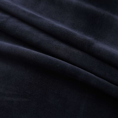 vidaXL Blackout Curtains with Rings 2 pcs Velvet Black 140x245 cm