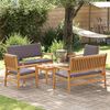 vidaXL Garden Sofa Set 5 pcs Brown Solid Acacia Wood
