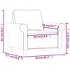 vidaXL Sofa Chair Light Grey 60 cm Fabric