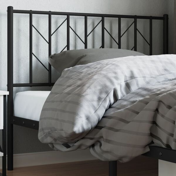 vidaXL Metal Replace Headboard Black 107 cm