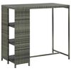 vidaXL Bar Table | Grey | PE Rattan, Steel | 120 x 60 x 110 cm | Bar Table