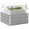 vidaXL Planter Light Grey 100 x 100 x 77 cm Galvanised Steel