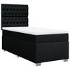 vidaXL Box Spring Bed with Mattress Black King Single Fabric