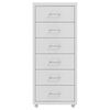 vidaXL Mobile File Cabinet Grey 28x41x69 cm Metal