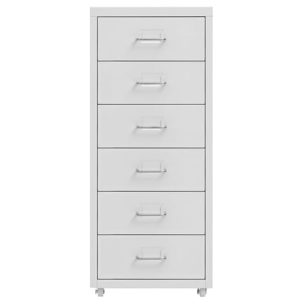 vidaXL Mobile File Cabinet Grey 28x41x69 cm Metal