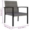 vidaXL 5 Piece Garden Dining Set Poly Rattan Grey