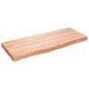 vidaXL Bathroom Countertop Light Brown 100x40x(2-6) cm Solid Wood