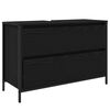 vidaXL Bathroom Basin Cabinet with Drawers Black Oak 90x34.5x60 cm