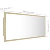 vidaXL LED Bathroom Mirror Sonoma Oak 100x8.5x37 cm Acrylic