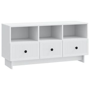 vidaXL TV Cabinet with Drawer White 102 x 34.5 x 50 cm Engineered Wood