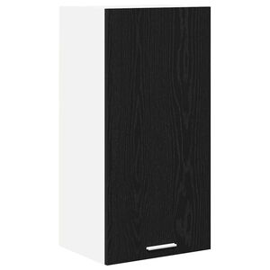 vidaXL Hanging Cabinet Black Oak and White 40 x 31 x 80 cm