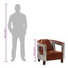 vidaXL Aviator Armchair Brown Real Leather
