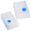 vidaXL Vacuum Travel Bag | Set of 10 | Transparent and Blue | Plastic | 2 Sizes