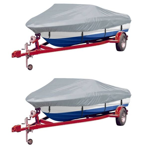 vidaXL Boat Covers 2 pcs Grey Length 488-564 cm Width 239 cm