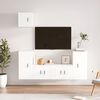 vidaXL 5 Piece TV Cabinet Set White Engineered Wood