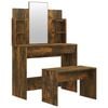 vidaXL Dressing Table Set Smoked Oak 96x40x142 cm